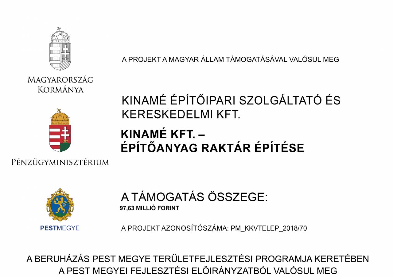 Mikro-, kis- és középvállalkozások telephelyfeltételeinek javítása Pest megye területén - PM_KKVTELEP_2018